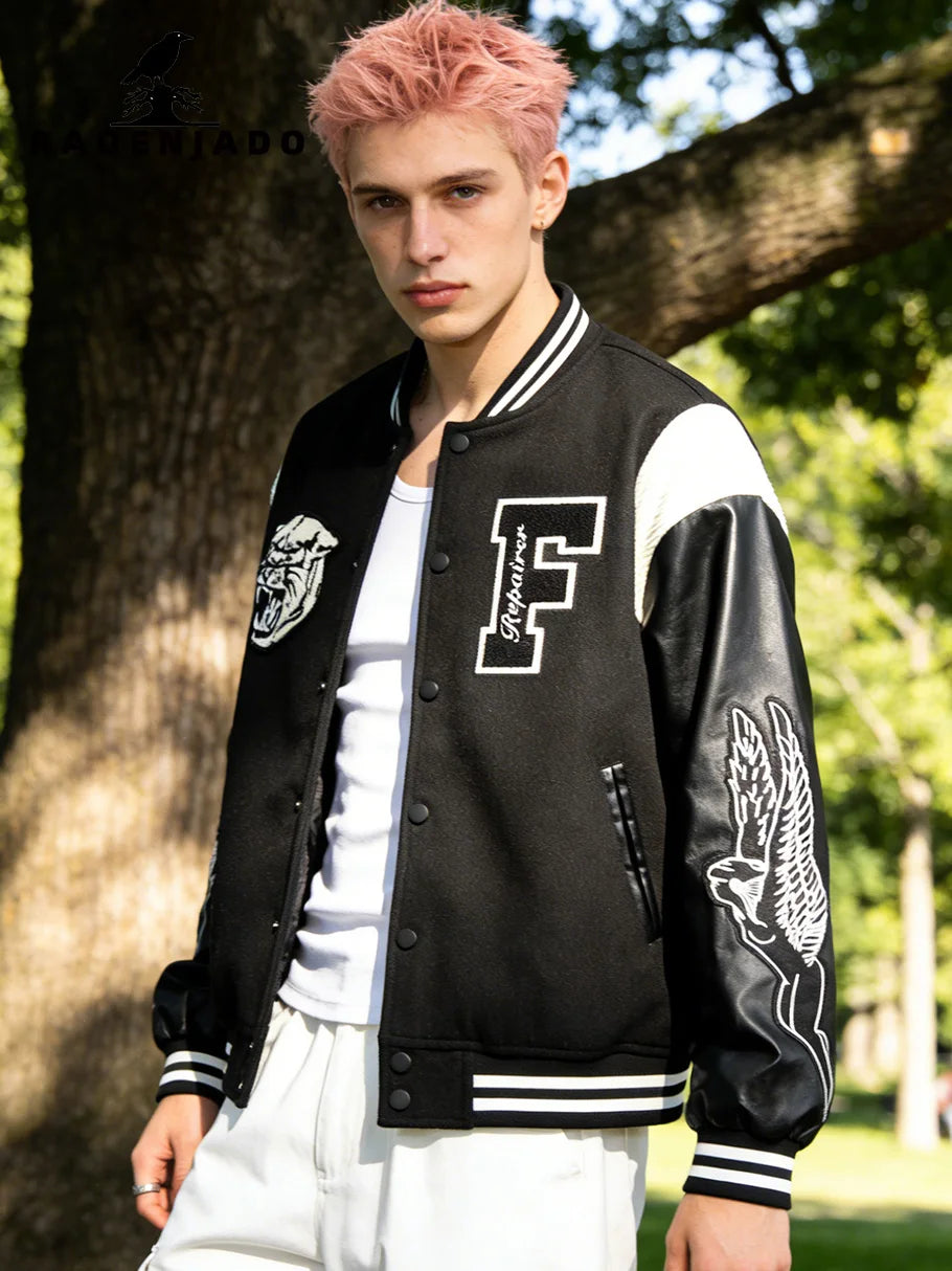 Vintage Letterman Bomber Jacket