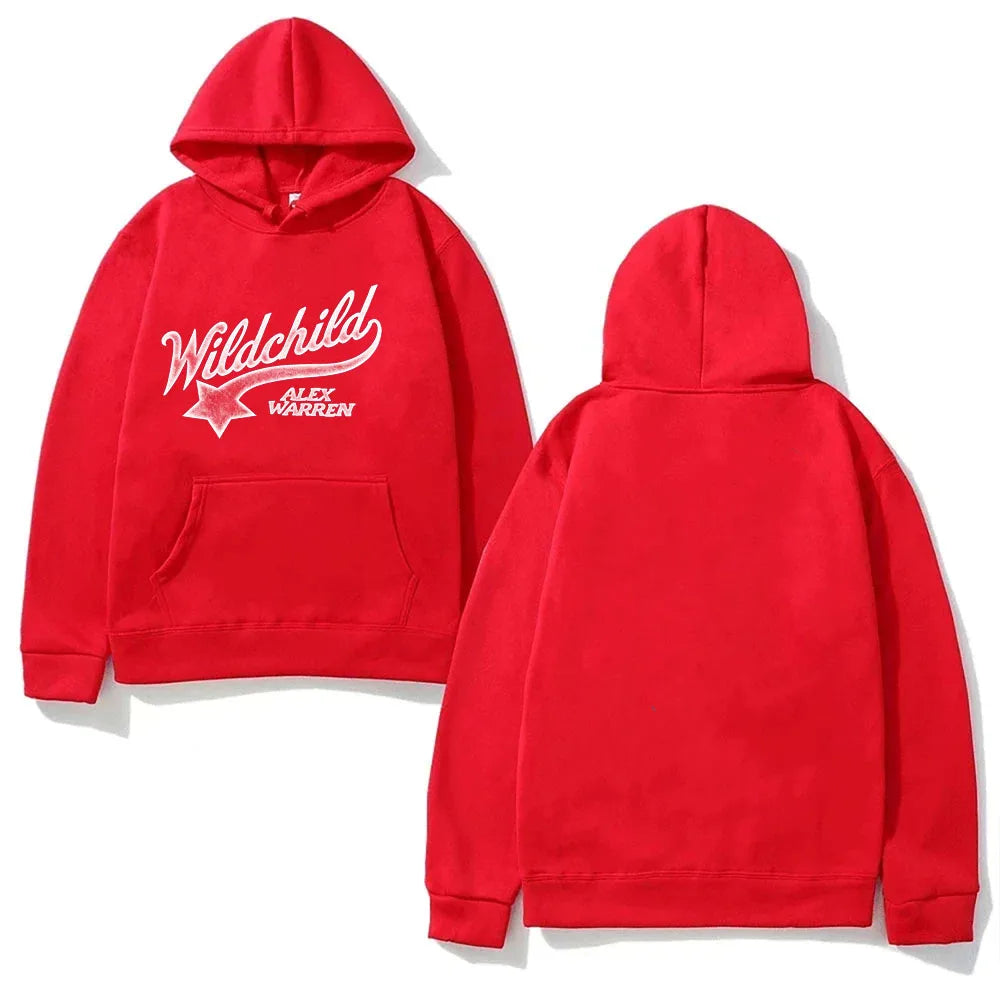 Alex Warren 2026 New Album WILDCHILD Pattern Printing Top Man Unisex Moletom for Autumn Winter with Hooded Comfortable Hoody
