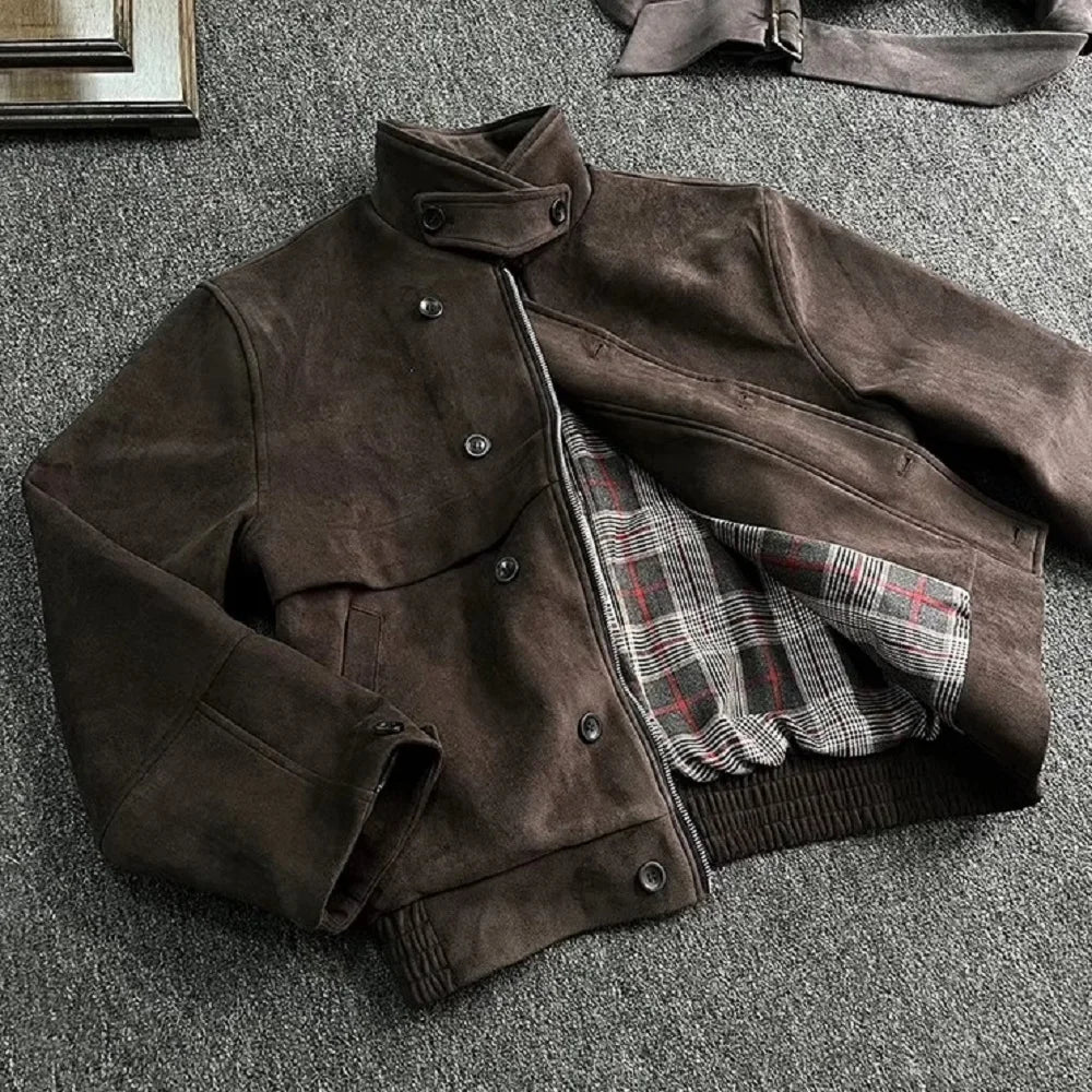 Brown Faux Suede Jacket