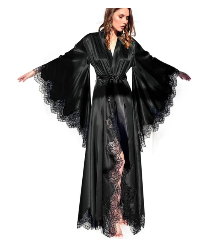 Solid Color Tie Robe