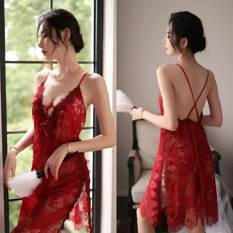 Romantic Lace Strap Nightwear