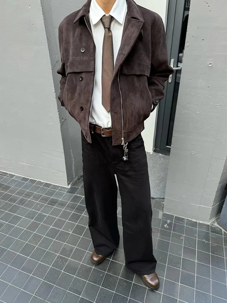 Brown Faux Suede Jacket