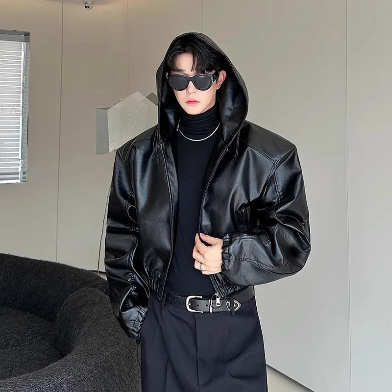 Waterproof Black Leather Jacket