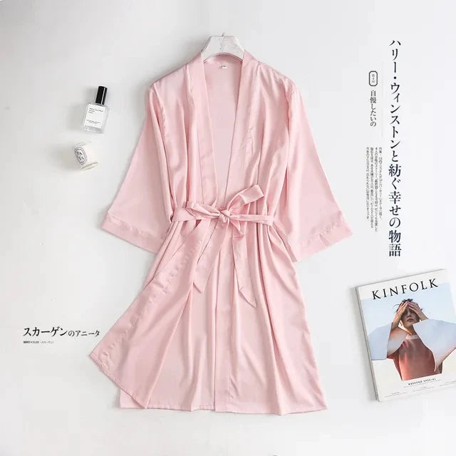 Rose Stripe Morning Robe