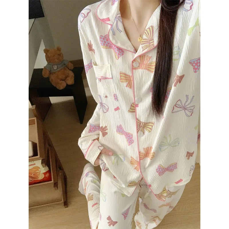 Butterfly Print Pajama Set