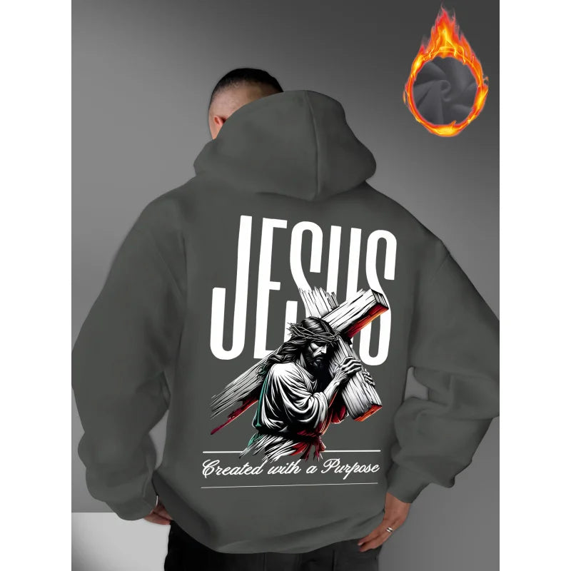 Jesus Graphic Hooded Sweatshirt