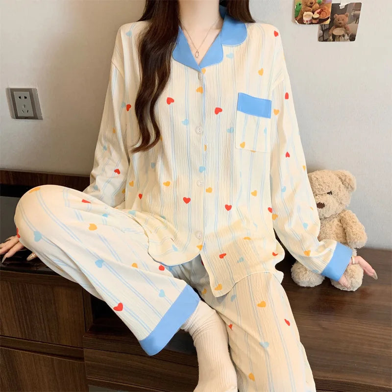 Butterfly Print Pajama Set