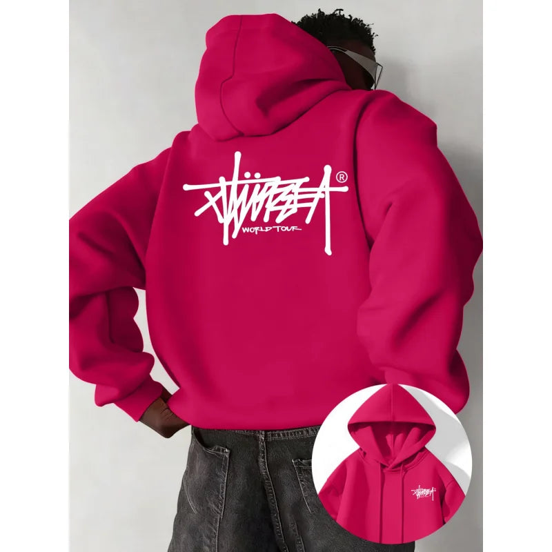 Urban Printed Pullover Hoodie