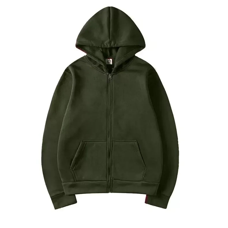 Black Oversized Zip Hoodie