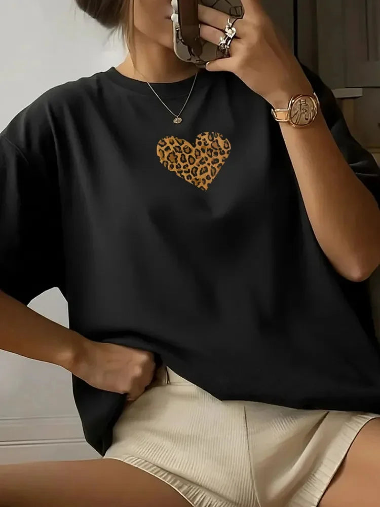 Pink Leopard Graphic Tee