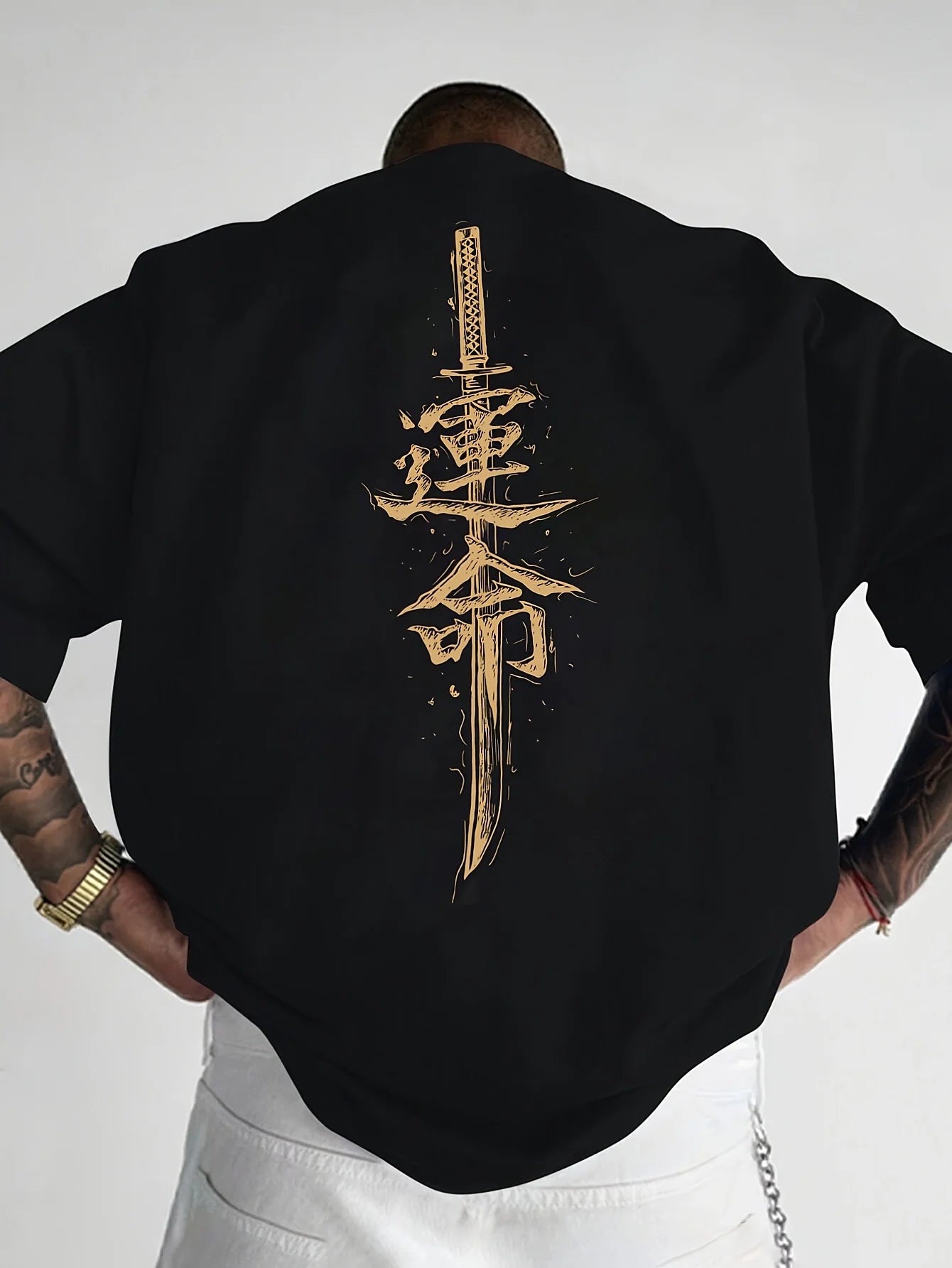 100% Pure Cotton Men Women Japan Samurai Sword Print T-shirt Casual Daily Sports Outdoor Spring Summer Short Sleeve Top Clothing