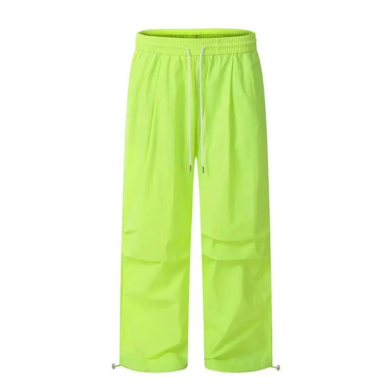 Brown Wide-Leg Parachute Pants