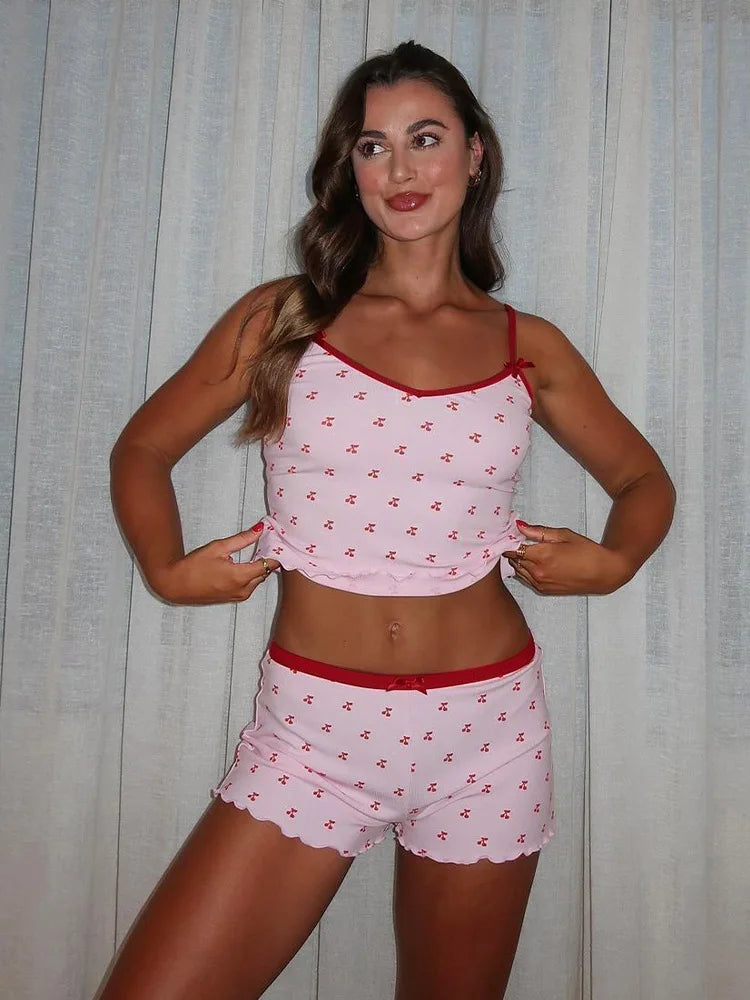 Floral Satin Cami Pajama Set