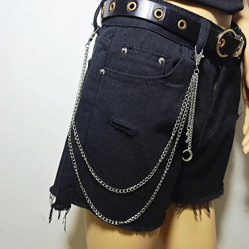 Punk Skull Chain Keychain