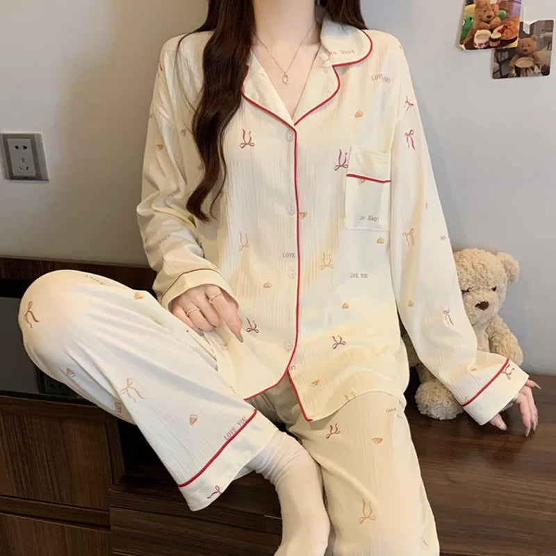 Butterfly Print Pajama Set