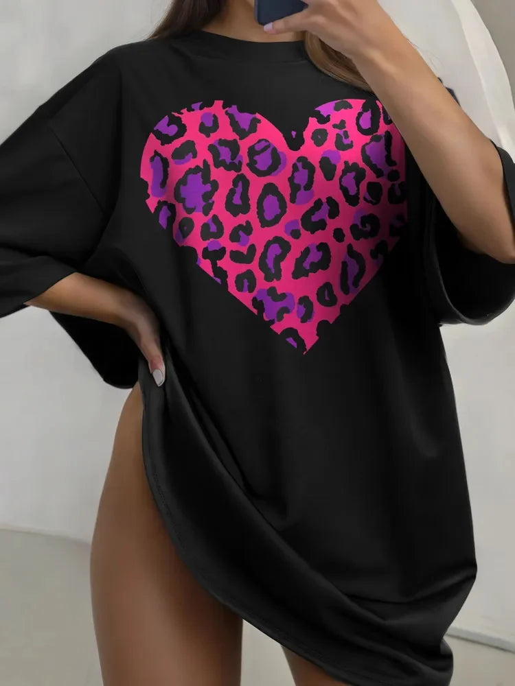 Pink Leopard Graphic Tee