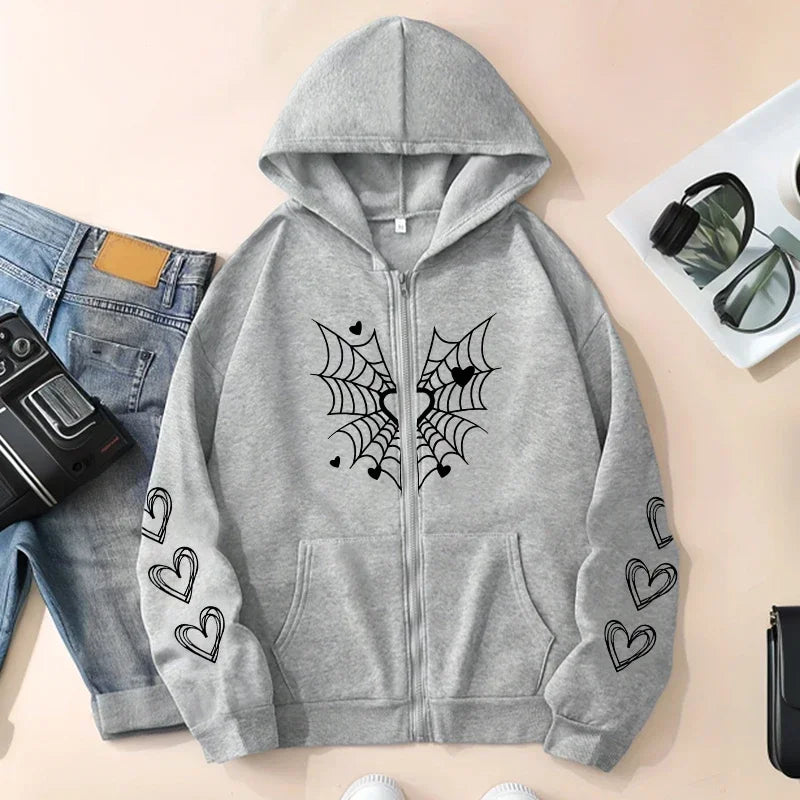 Spider Web Heart Hoodie