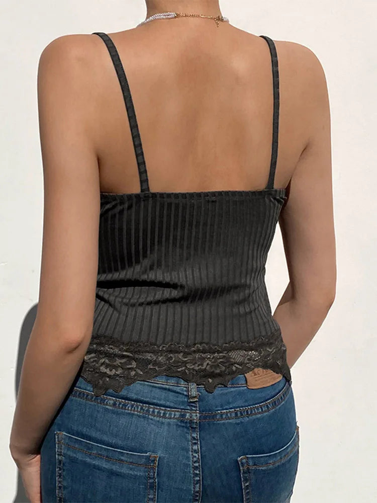Backless Lace Slip Dress