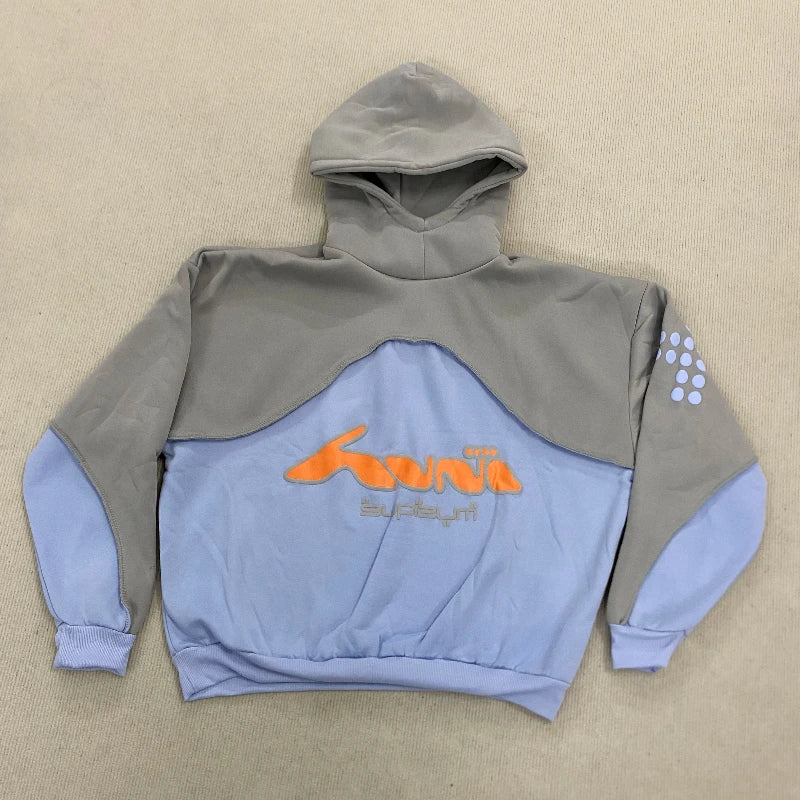 Contrast Stitch Graphic Hoodie