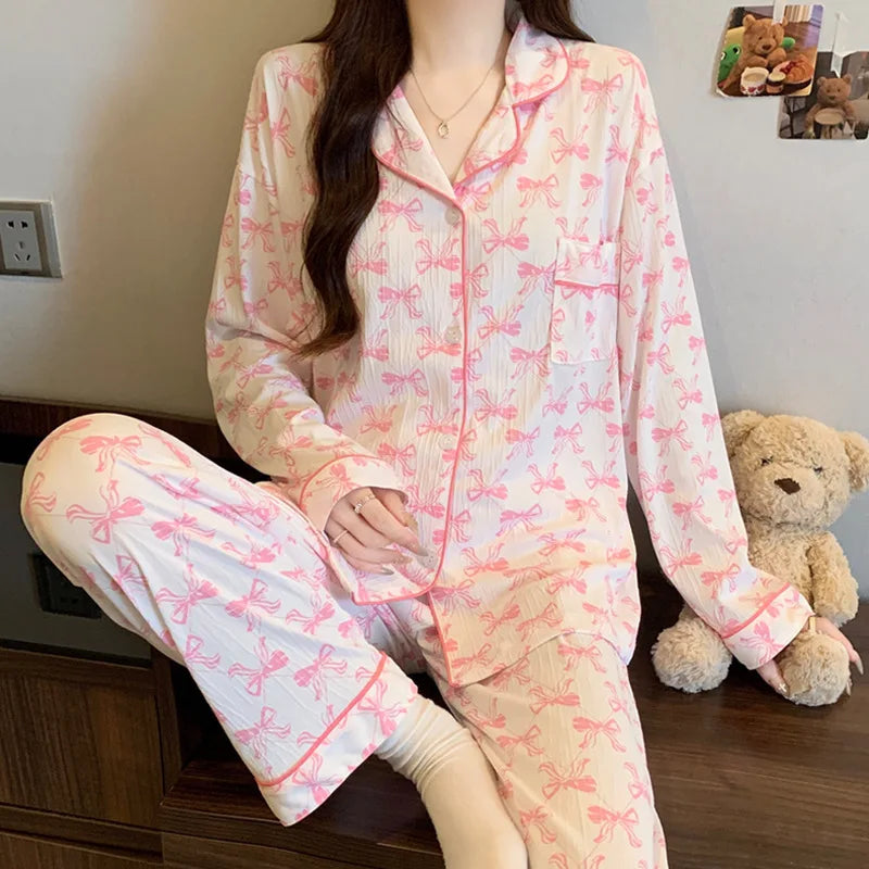 Butterfly Print Pajama Set
