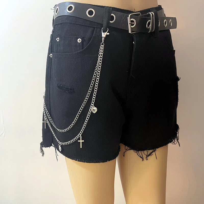 Punk Skull Chain Keychain