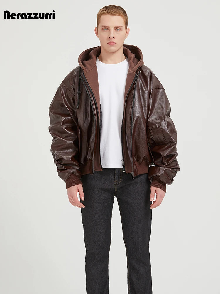 Quilted Brown Leather Jacket