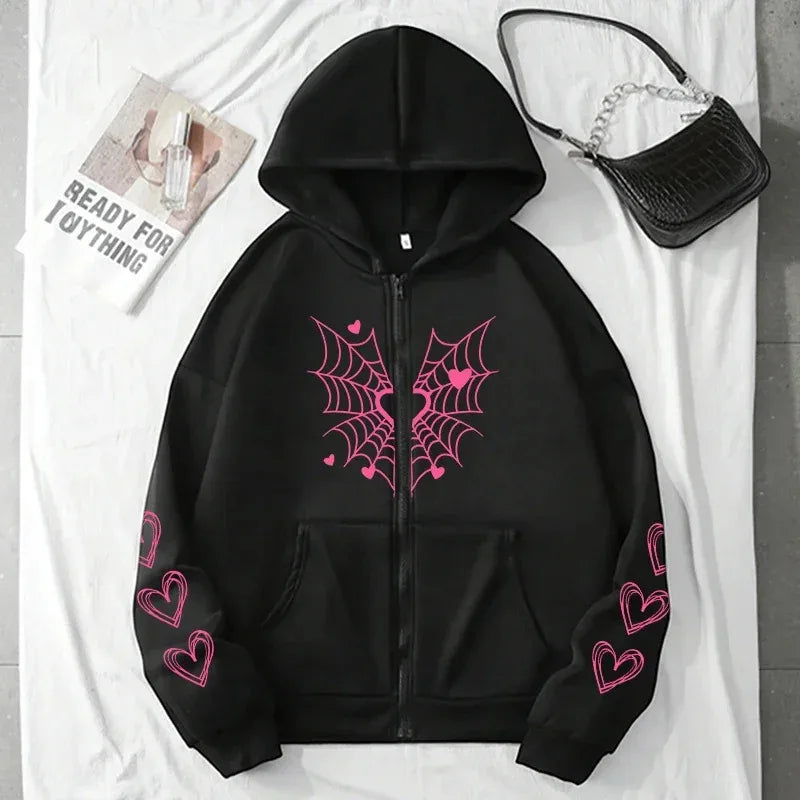Spider Web Heart Hoodie