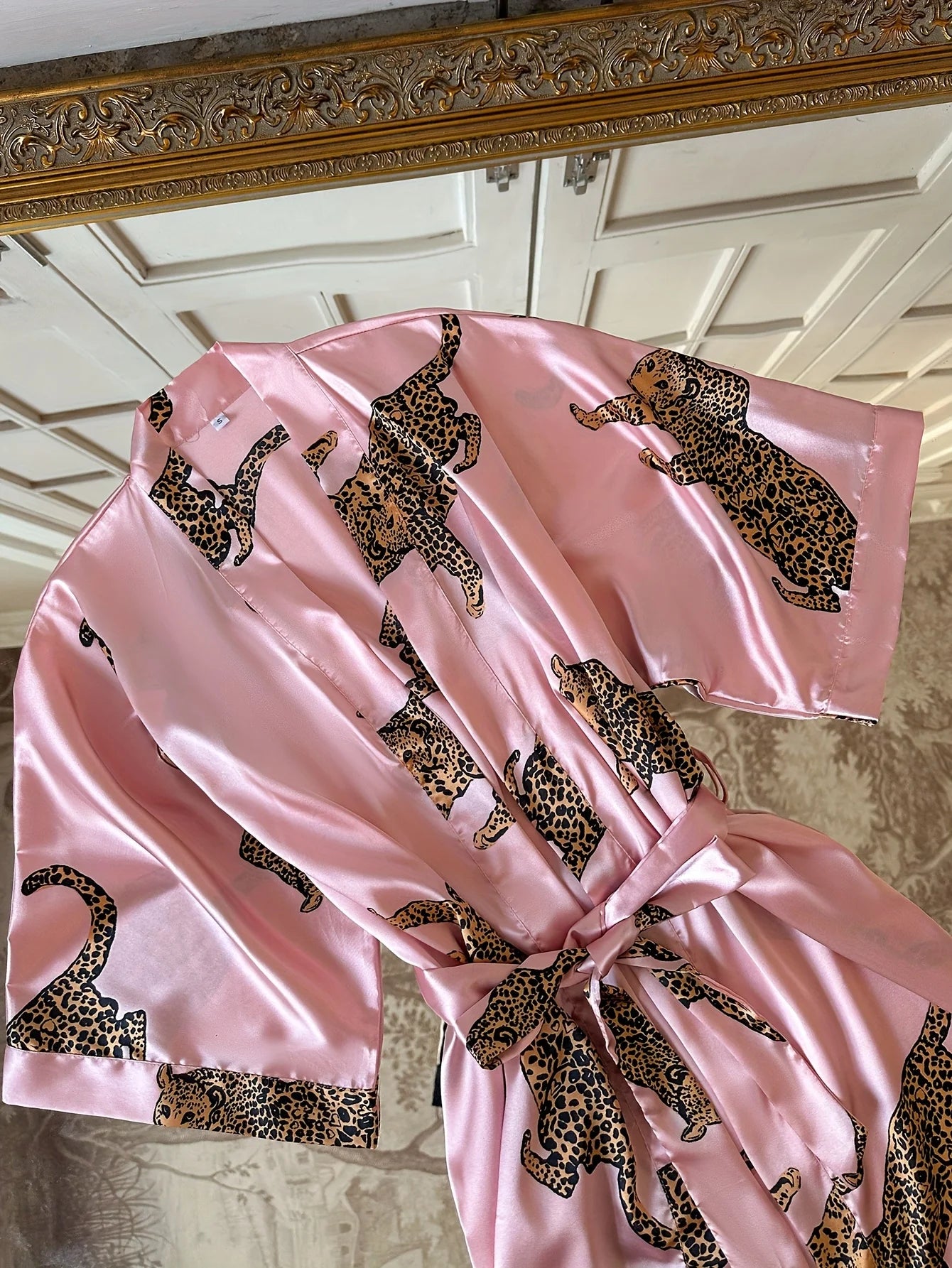Floral Satin Kimono Robe