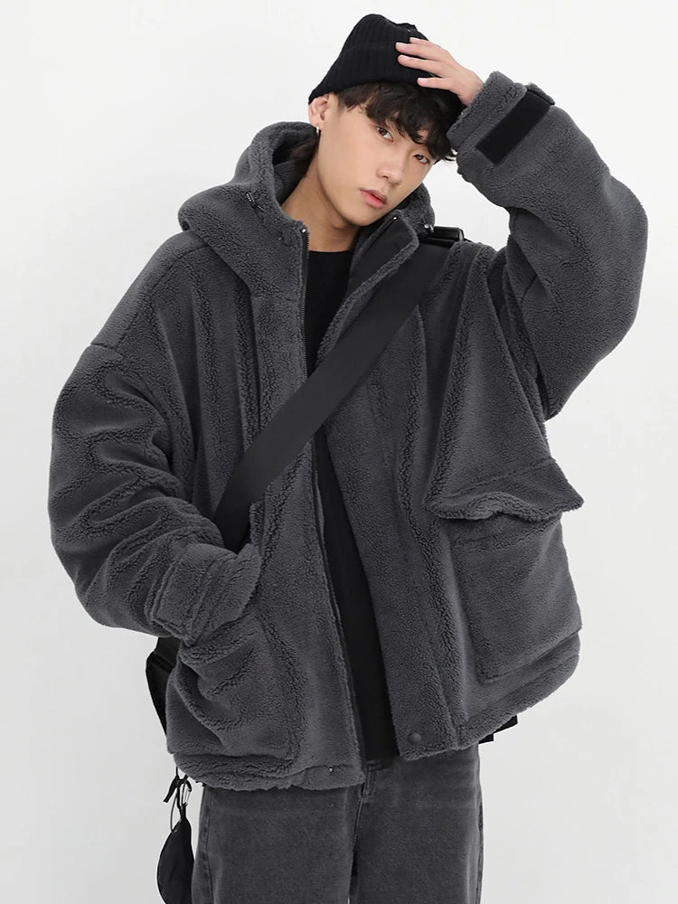 Oversized Sherpa Hooded Jacket