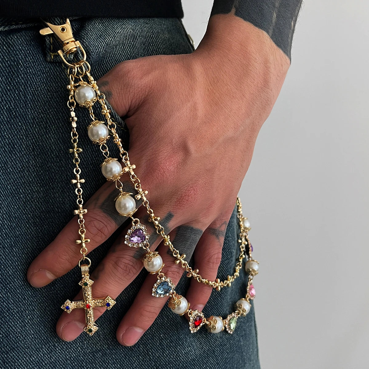 Punk Cross Pendant Chain