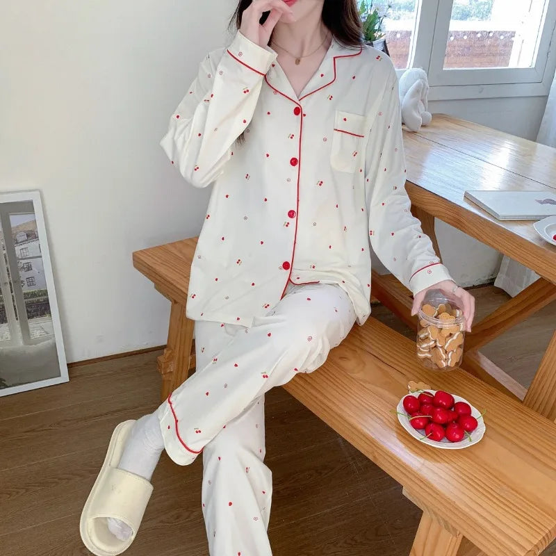 Bow Print Pajama Set