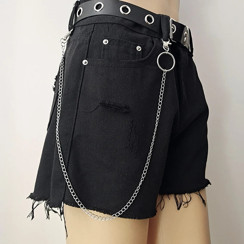 Punk Skull Chain Keychain