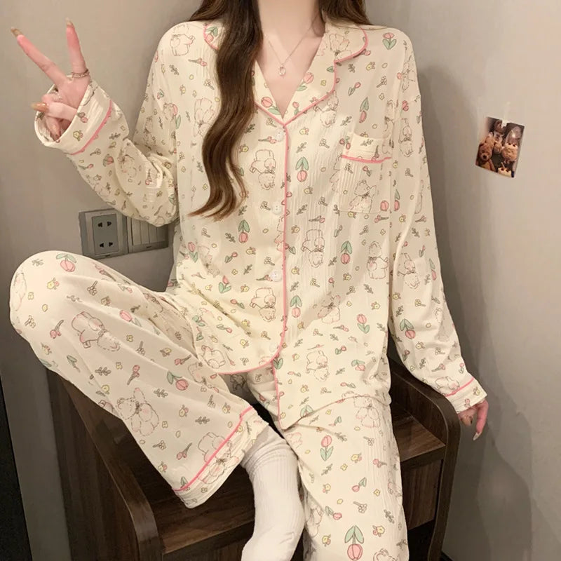 Butterfly Print Pajama Set