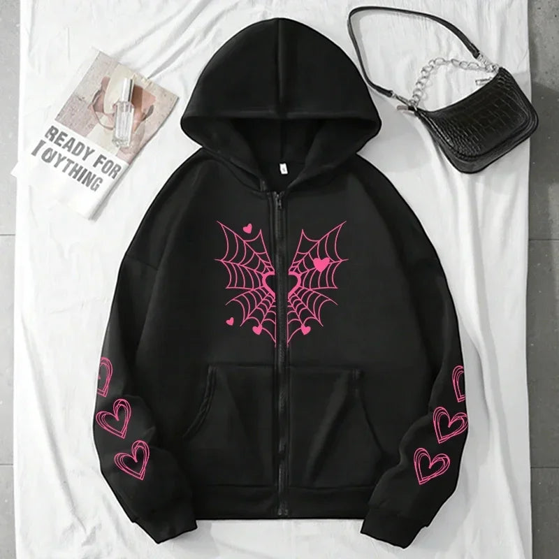 Spider Web Heart Hoodie