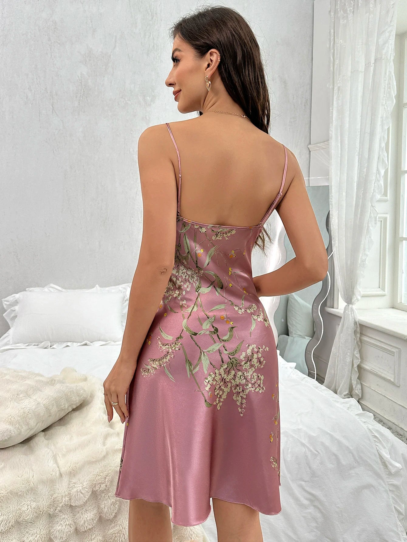 Floral V-Neck Sleep Dress