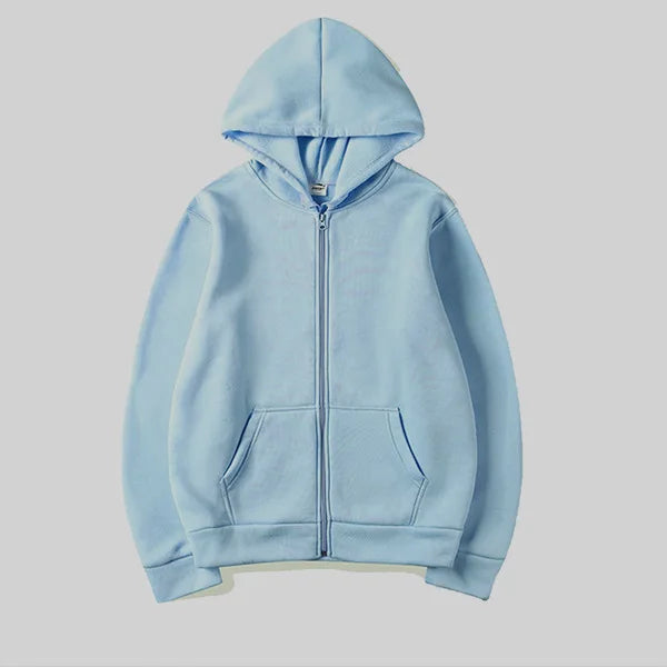 Black Oversized Zip Hoodie