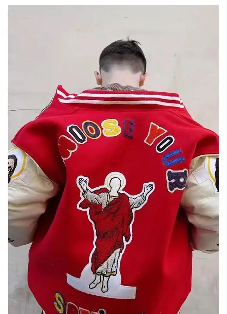 Vintage Patchwork Varsity Jacket