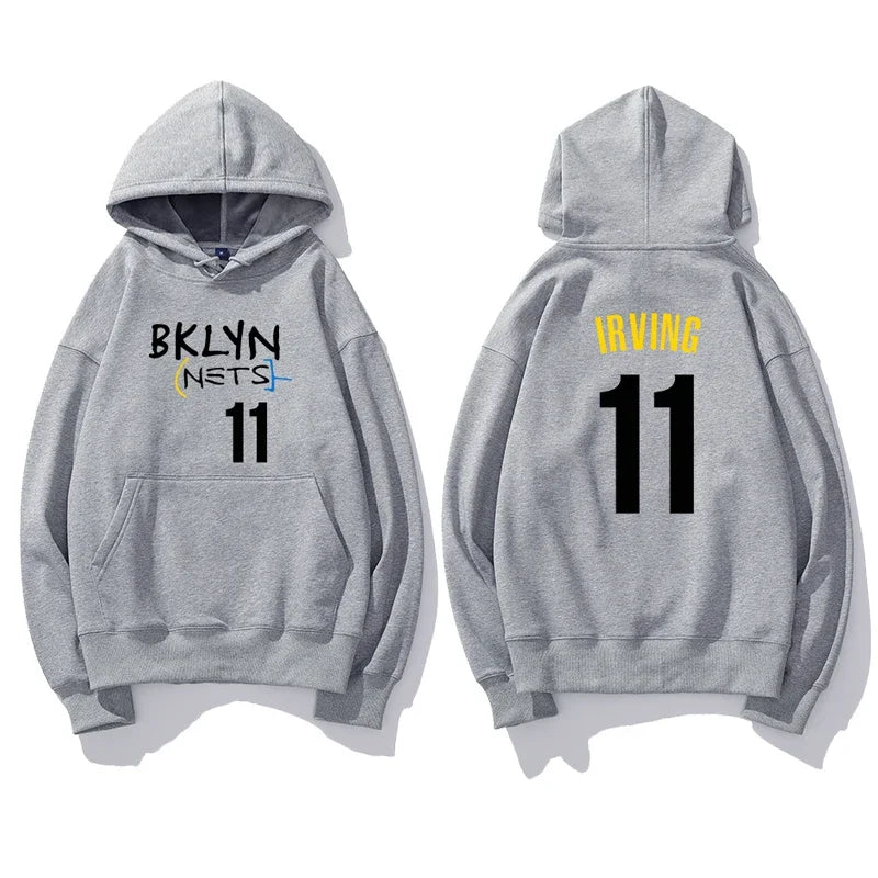 Basketball Print Pullover Hoodie