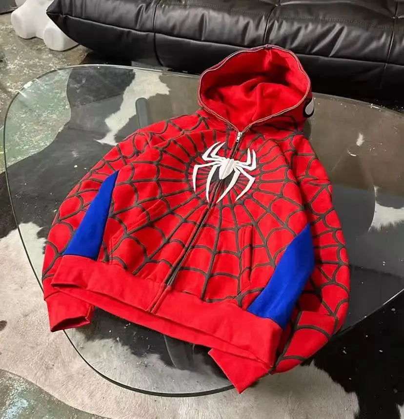 Y2K Spider 3D Zip Hoodie