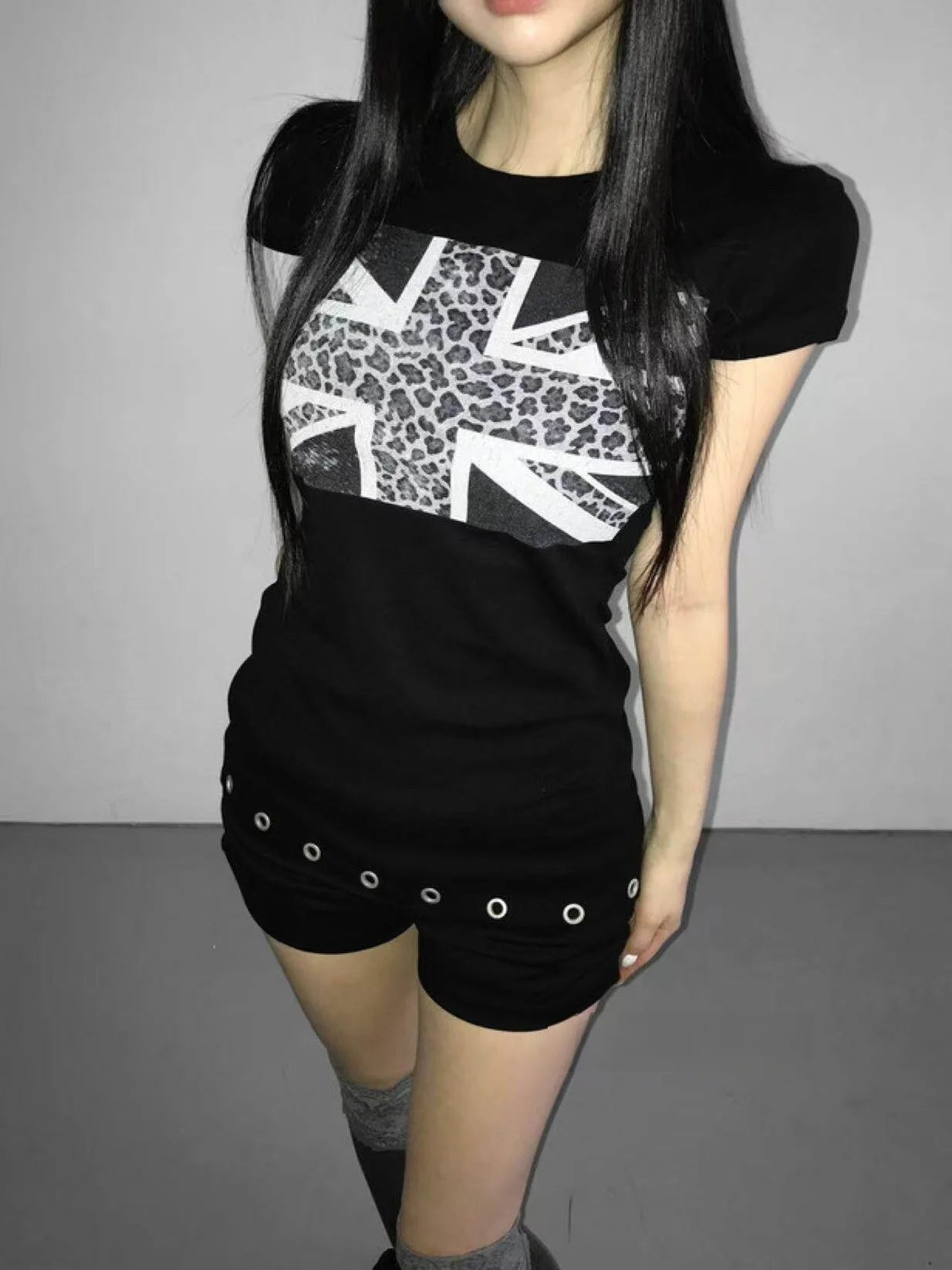 Leopard Print Slim T-Shirt