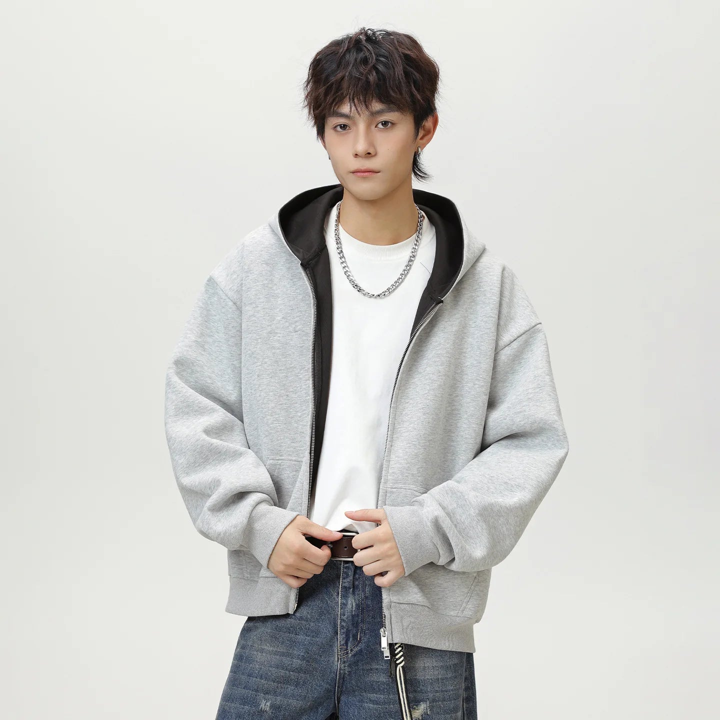 Heavyweight Color-Contrast Hoodie