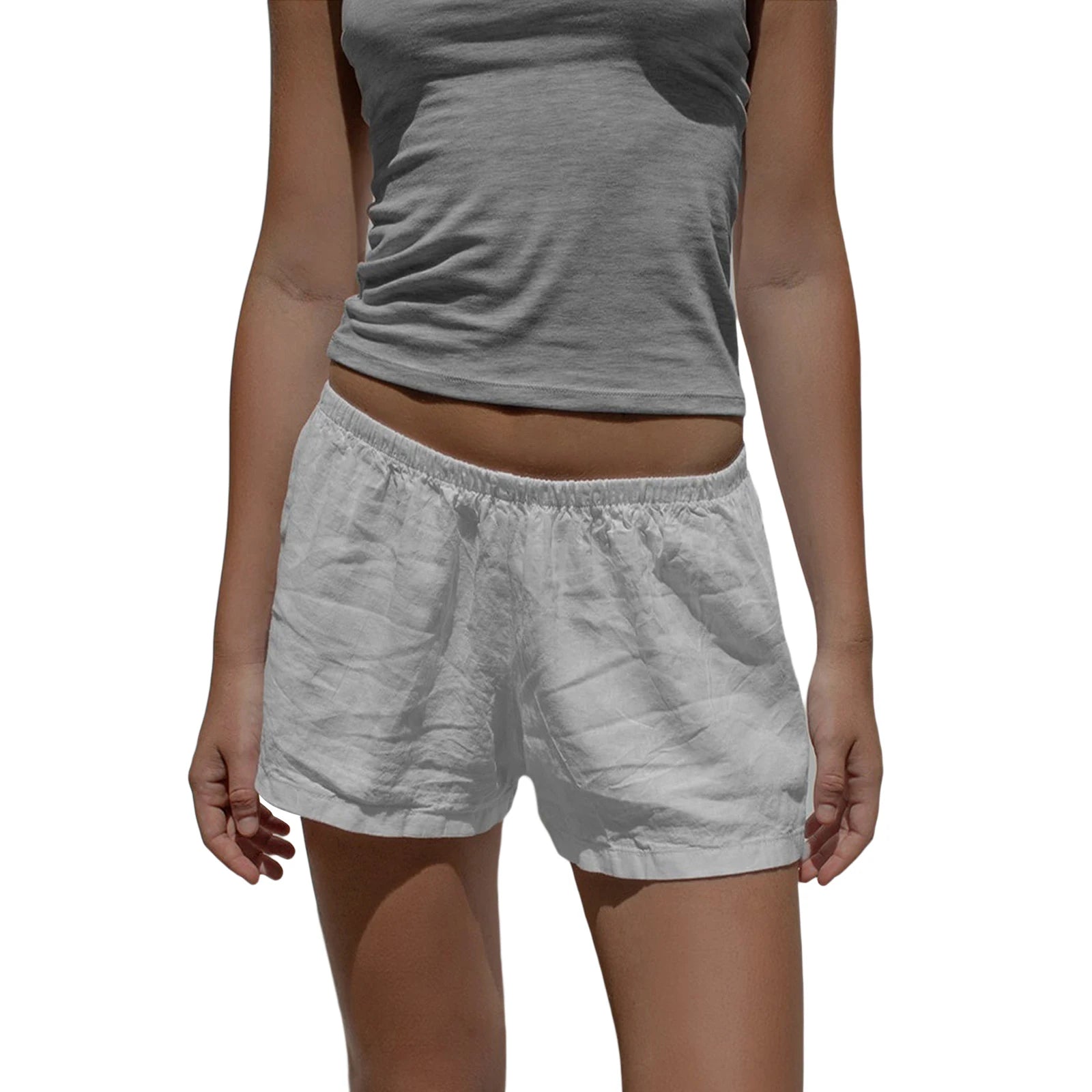 Striped Elastic Lounge Shorts