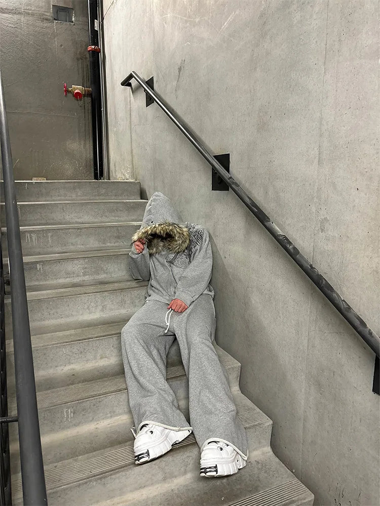Y2K Faux Fur Hoodie