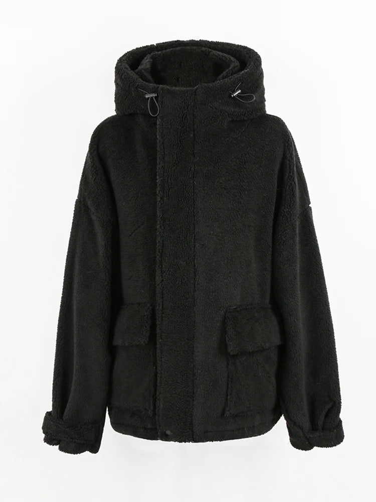 Oversized Sherpa Hooded Jacket