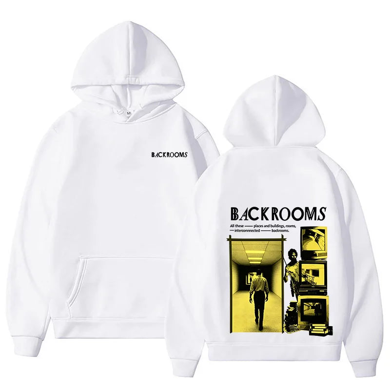 Movie Backrooms Design Graphic Hoodies Unisex High Street Sweatshirts Pullovers Fashion Personality Aesthetic Streetwear Clothes