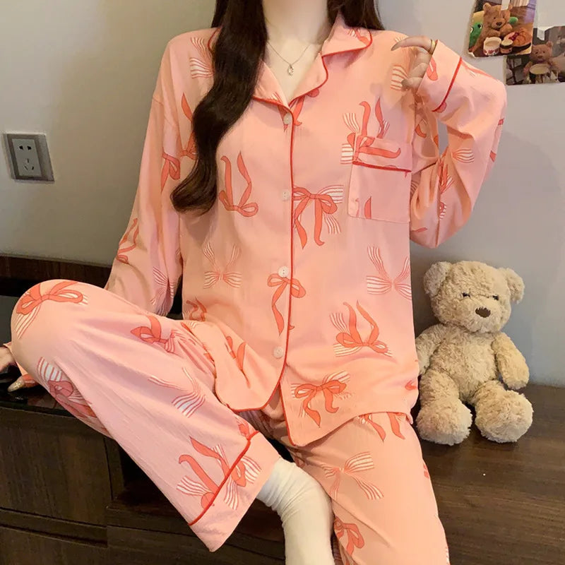 Butterfly Print Pajama Set