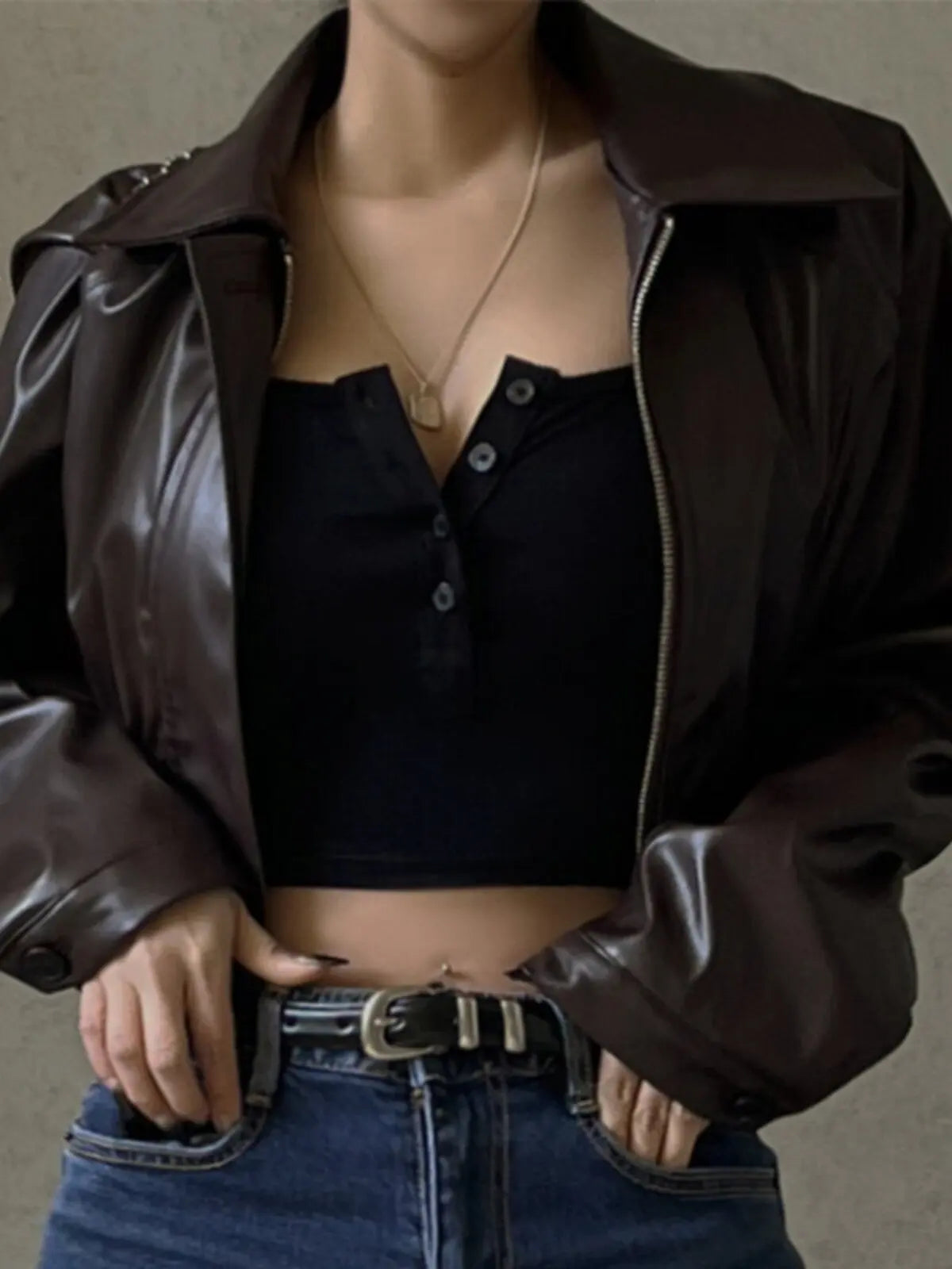 Brown Vintage Leather Jacket