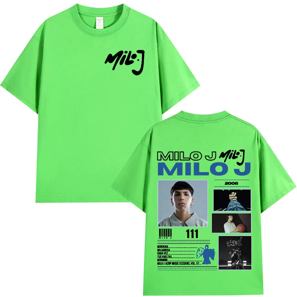 Rapper Milo J 111 166 Album T Shirt Men's Women Fashion Hip Hop T-shirt Cotton Casual Oversized Short Sleeve T-shirts Streetwear