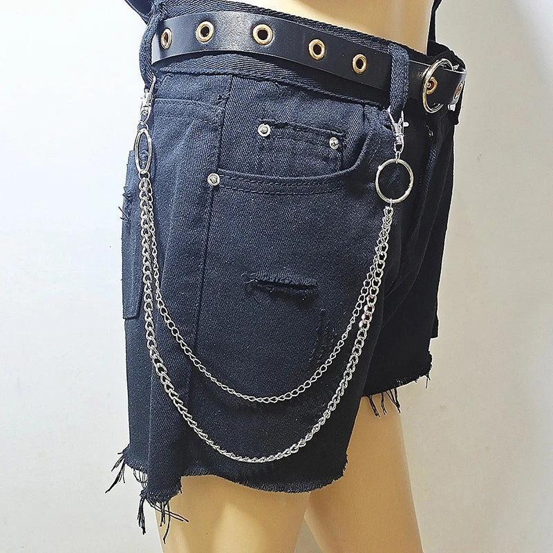 Punk Skull Chain Keychain