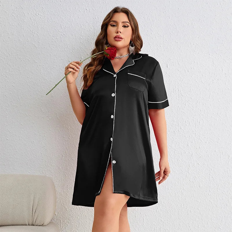 Printed Short Sleeve Nightgown